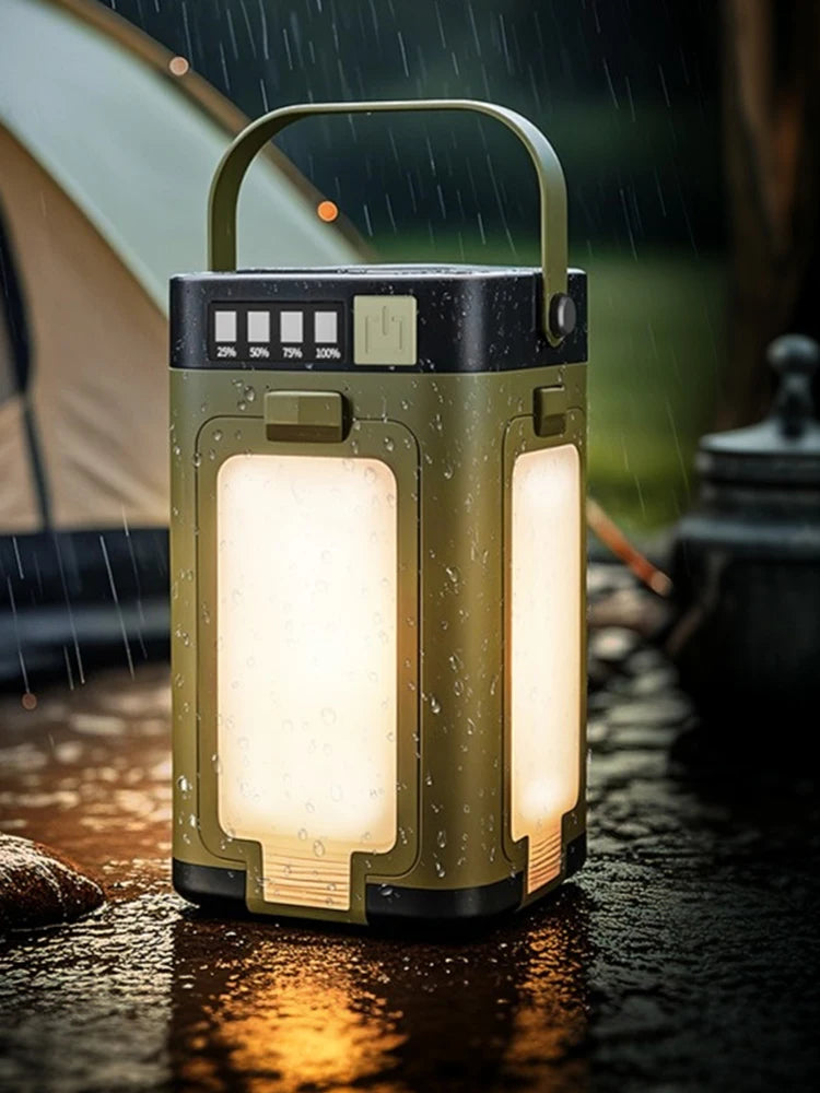 Foldable Solar Camping Lantern With Power Bank