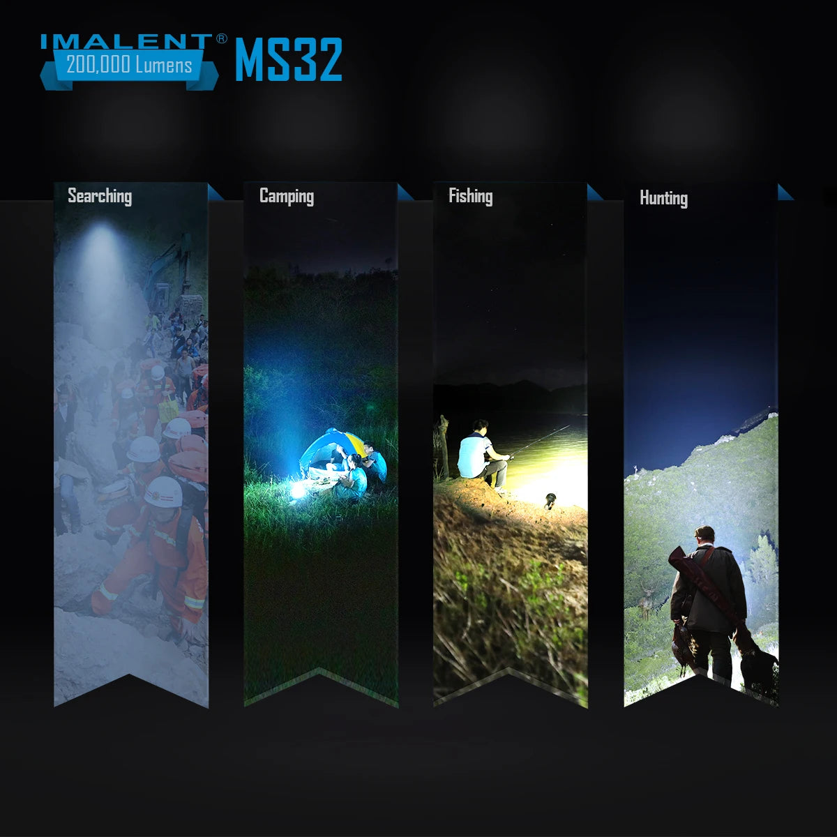 IMALENT MS32 200000 Lumen LED Rechargeable Searchlight