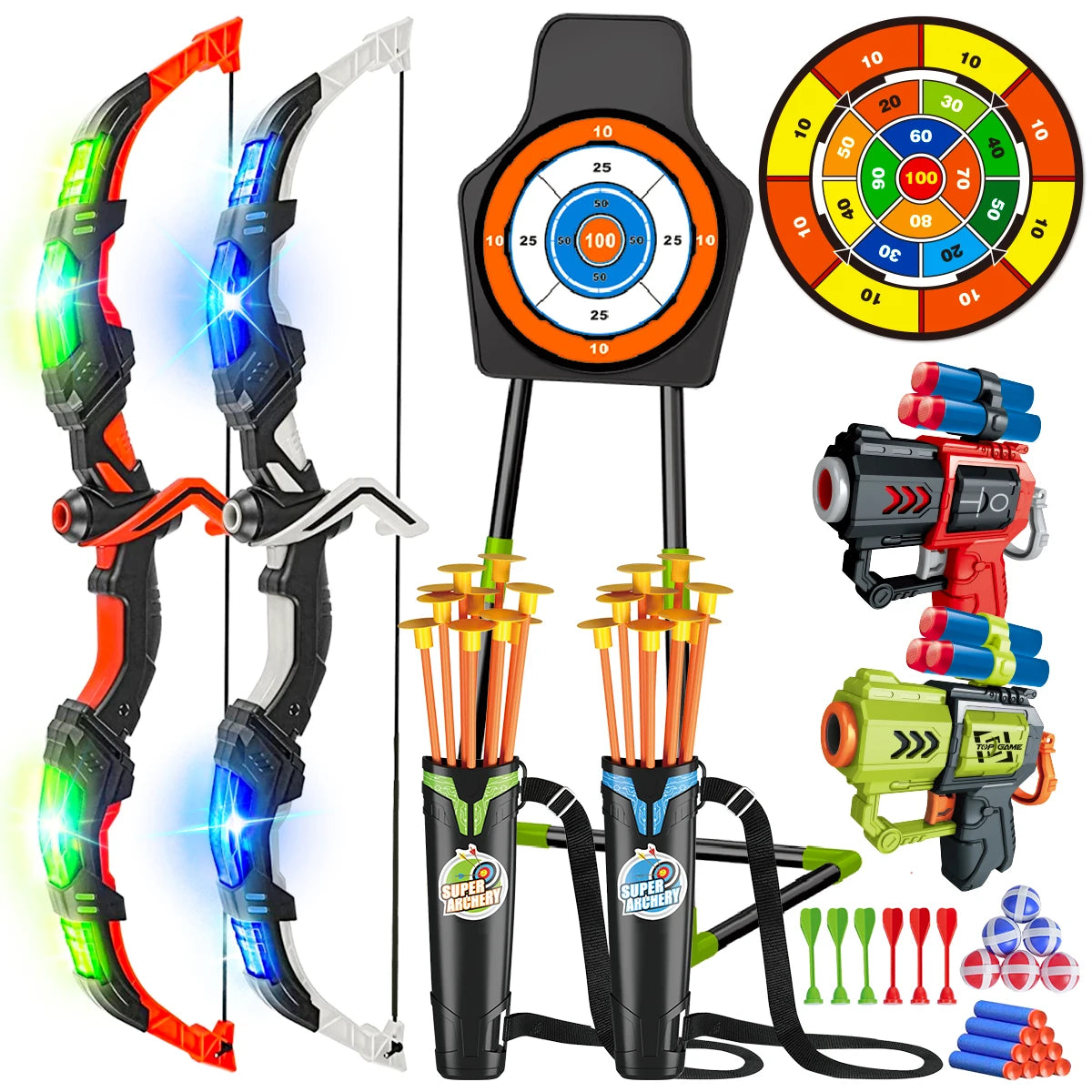 VATOS Bow And Arrow Toy Set For Kids Archery Target