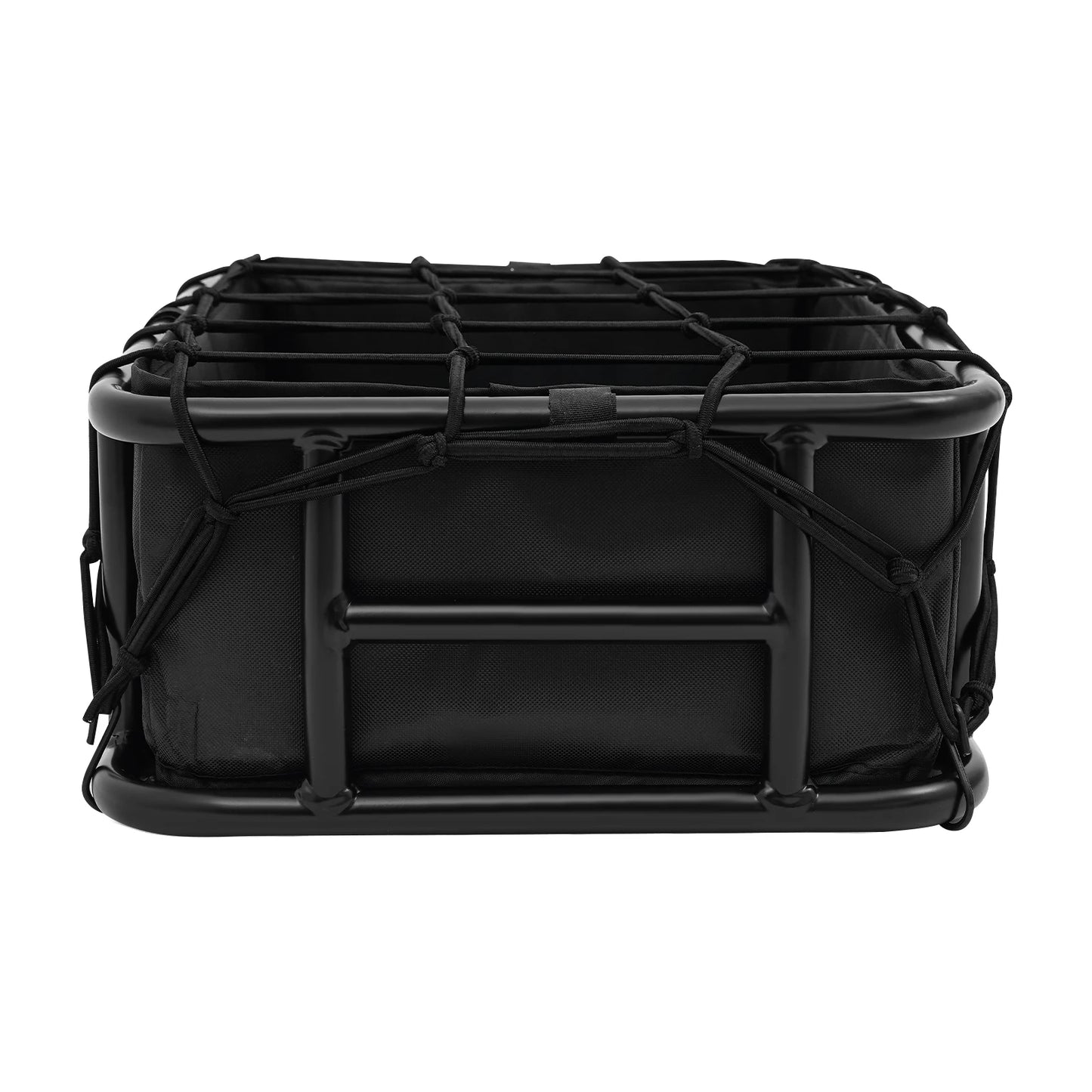 Rustproof Rear Bike Basket With Luggage Net And Inner Liner For Urban Commuting