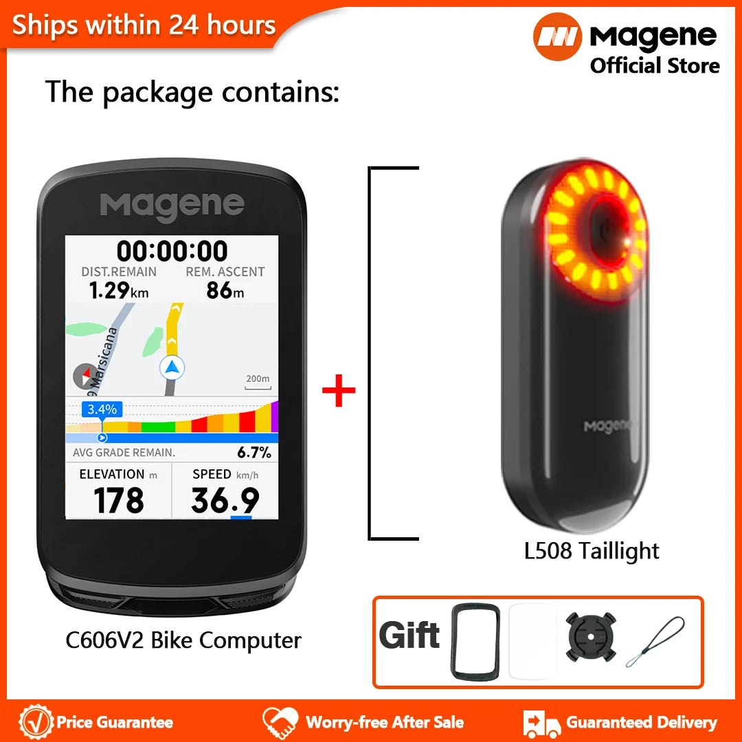 Magene C606V2 GPS Bike Computer With Navigation And Speedometer