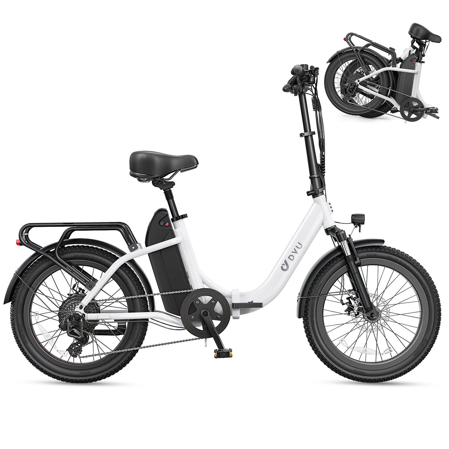 DYU C9 Electric Bike 1000W Peak Motor 48V Battery Brakes