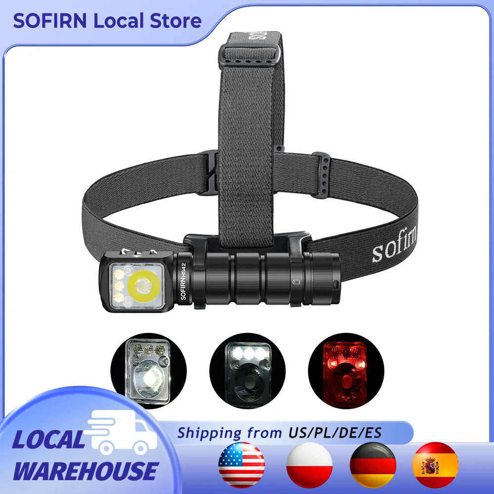 Sofirn HS42 Headlamp 2100Lm USB C Rechargeable LED Flashlight