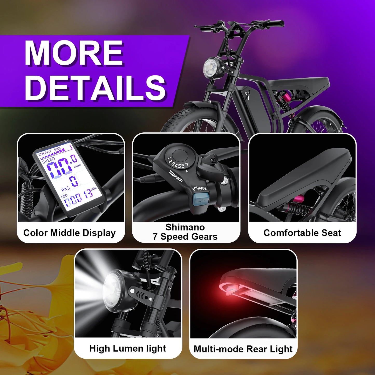 MOOBELO R700 Electric Bike 1500W 52V Battery Full Suspension