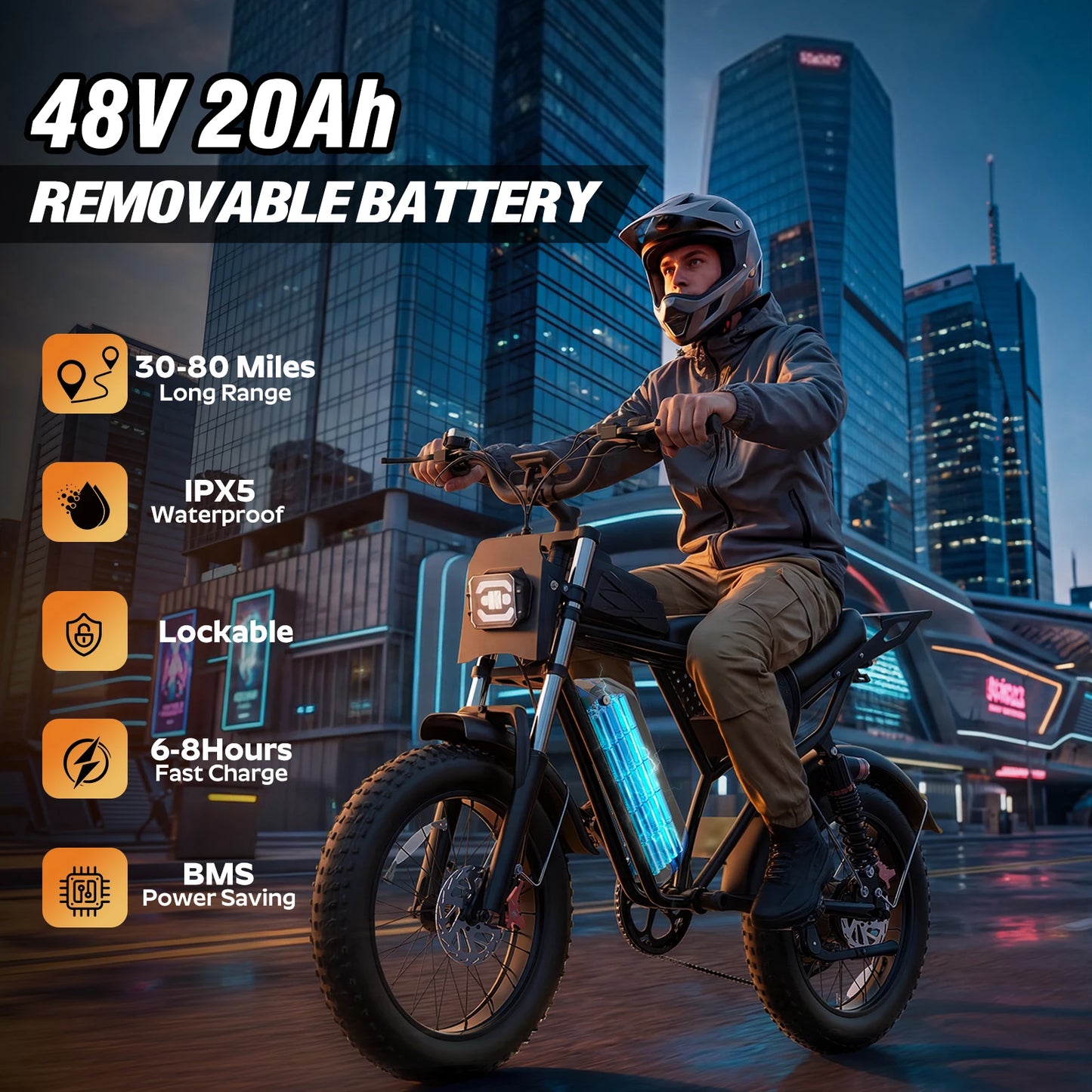 1500W Electric Bike For Adults With Removable Battery, Dual Suspension