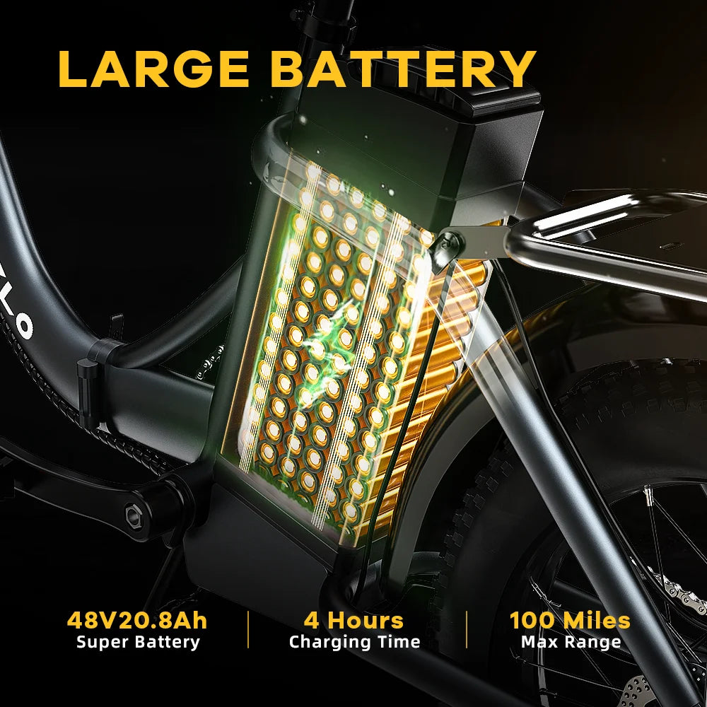 CYBERVELO Mars700 1000W Fat Tire Foldable Electric Bike