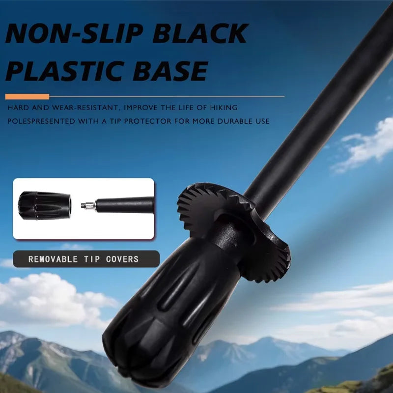 OKHEALING CN Folding Carbon Fiber Trekking Poles With Foam Handle