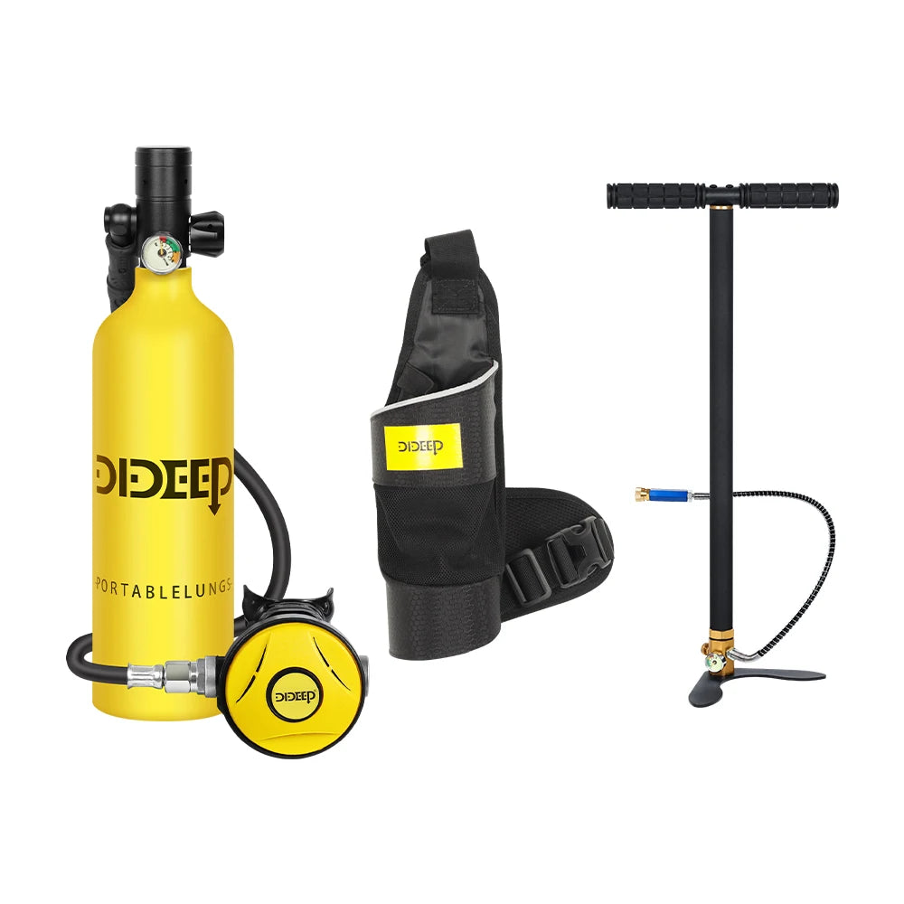 DIDEEP Mini Scuba Tank Set For Underwater Diving Portable