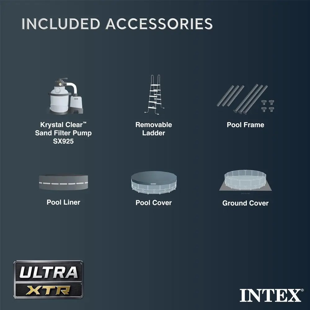 YTYIN Ultra XTR Frame Pool Set With Sand Filter Pump