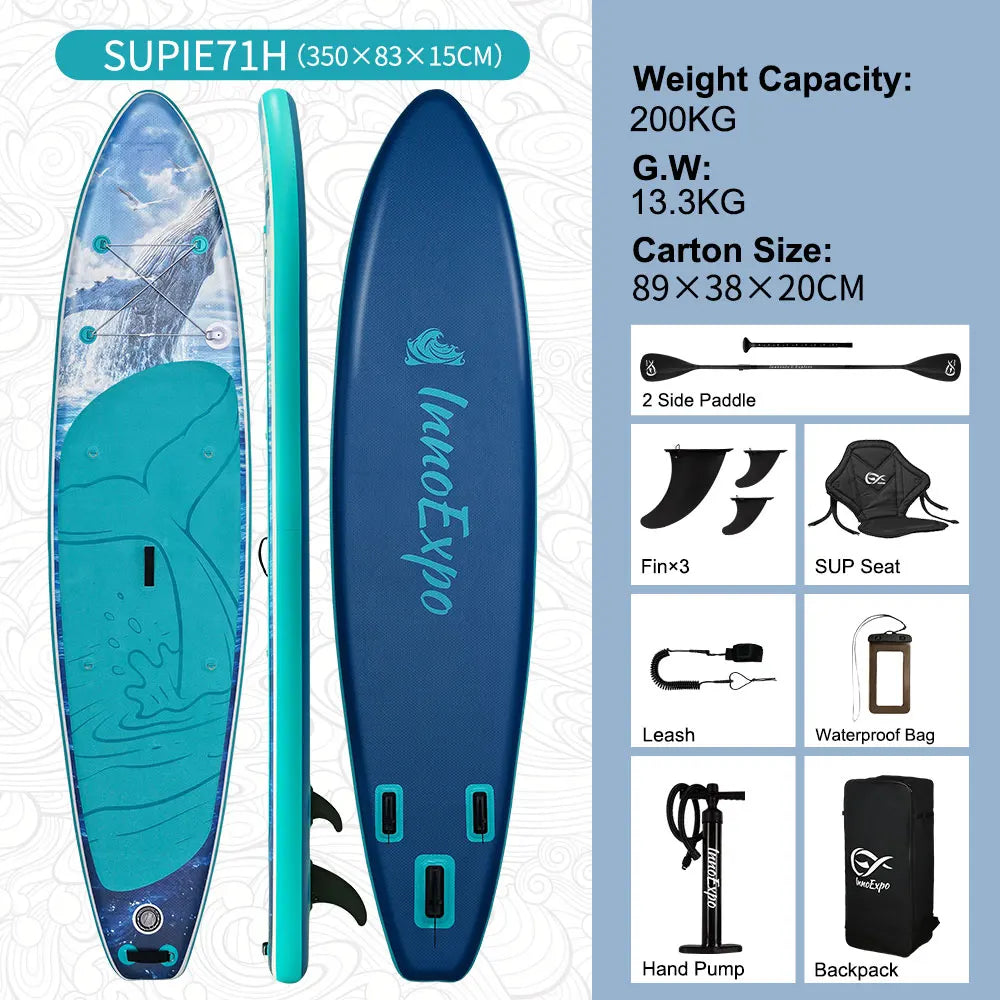 InnoExpo Inflatable Stand Up Paddle Board Non Slip with Accessories