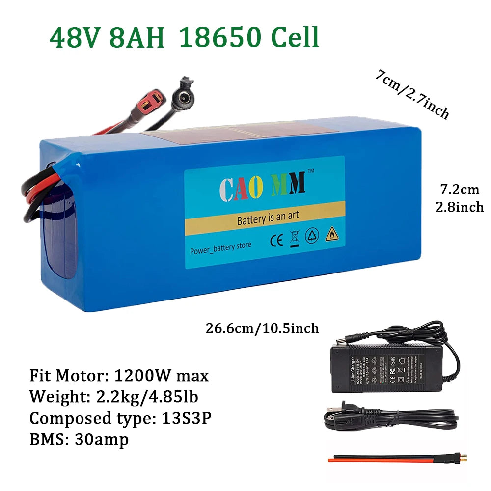 CAO MM 48V Ebike Battery for Electric Bikes and Scooters