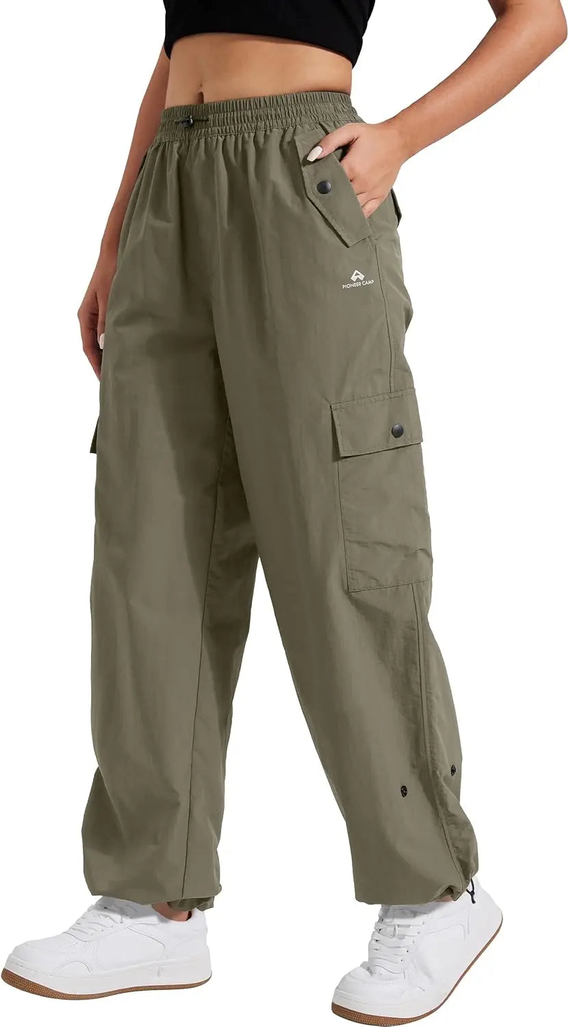 Pioneer Camp Women's Parachute Cargo Hiking Pants With Pockets