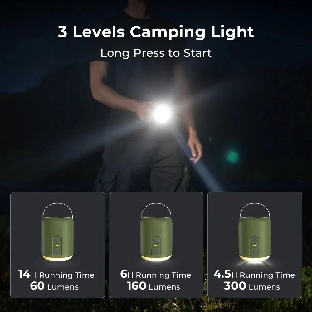 WESTTUNE Tiny Air Pump With Camping Lantern 4.5kPa