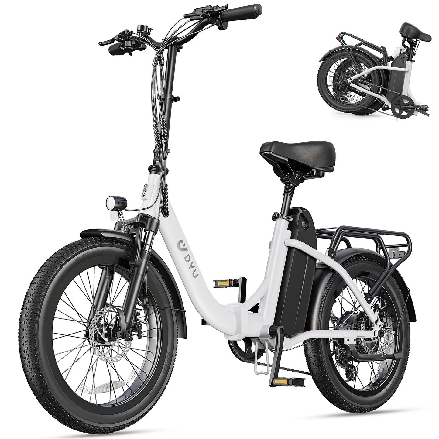 DYU C9 Electric Bike 1000W Peak Motor 48V Battery Brakes