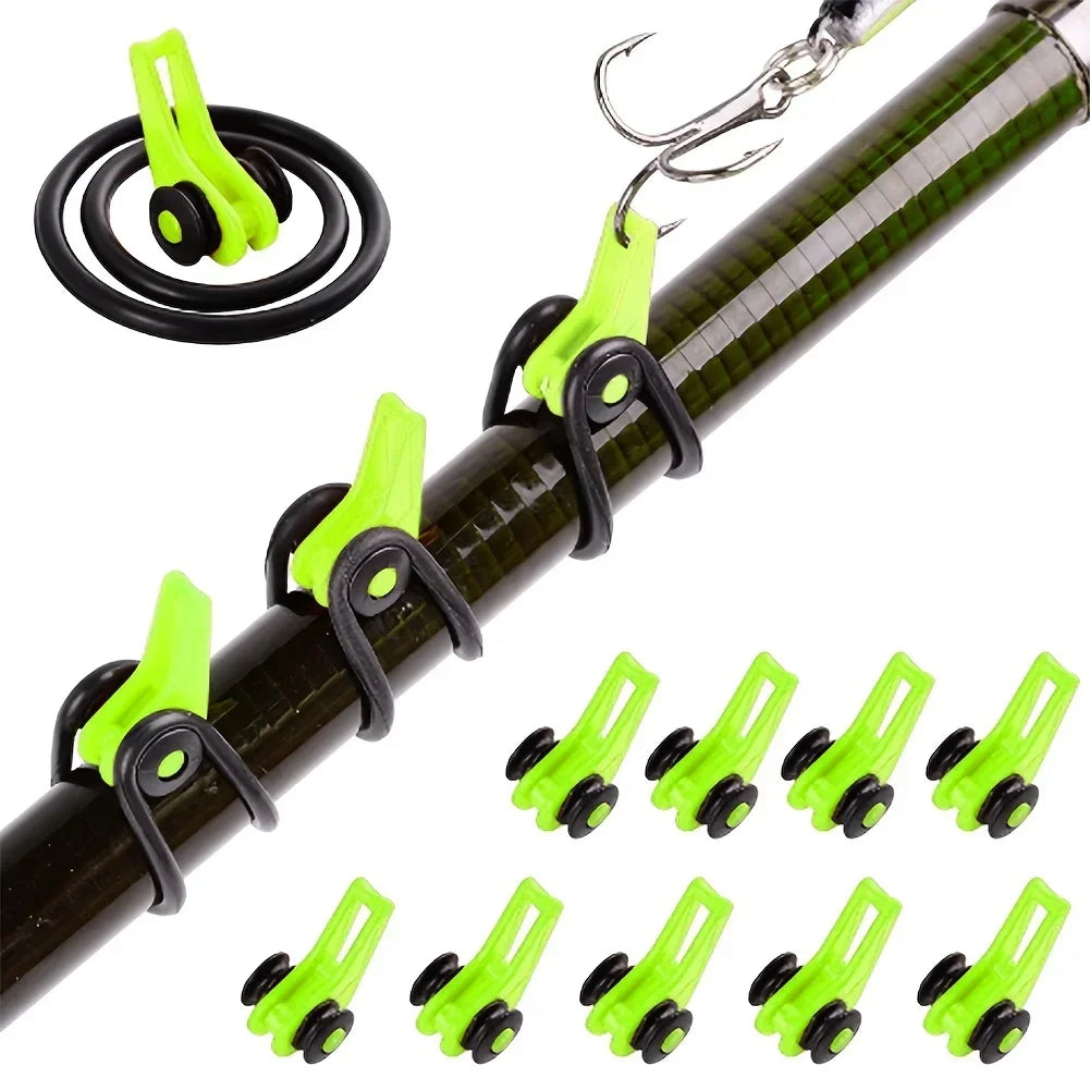 Silicone Ring Hook Keeper For Fishing Rods And Lures