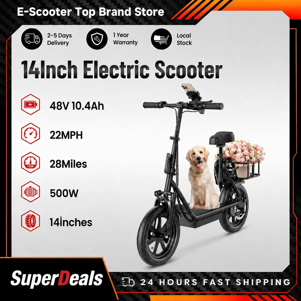 Electric Scooter For Adults With 28 Mile Range 22 MPH