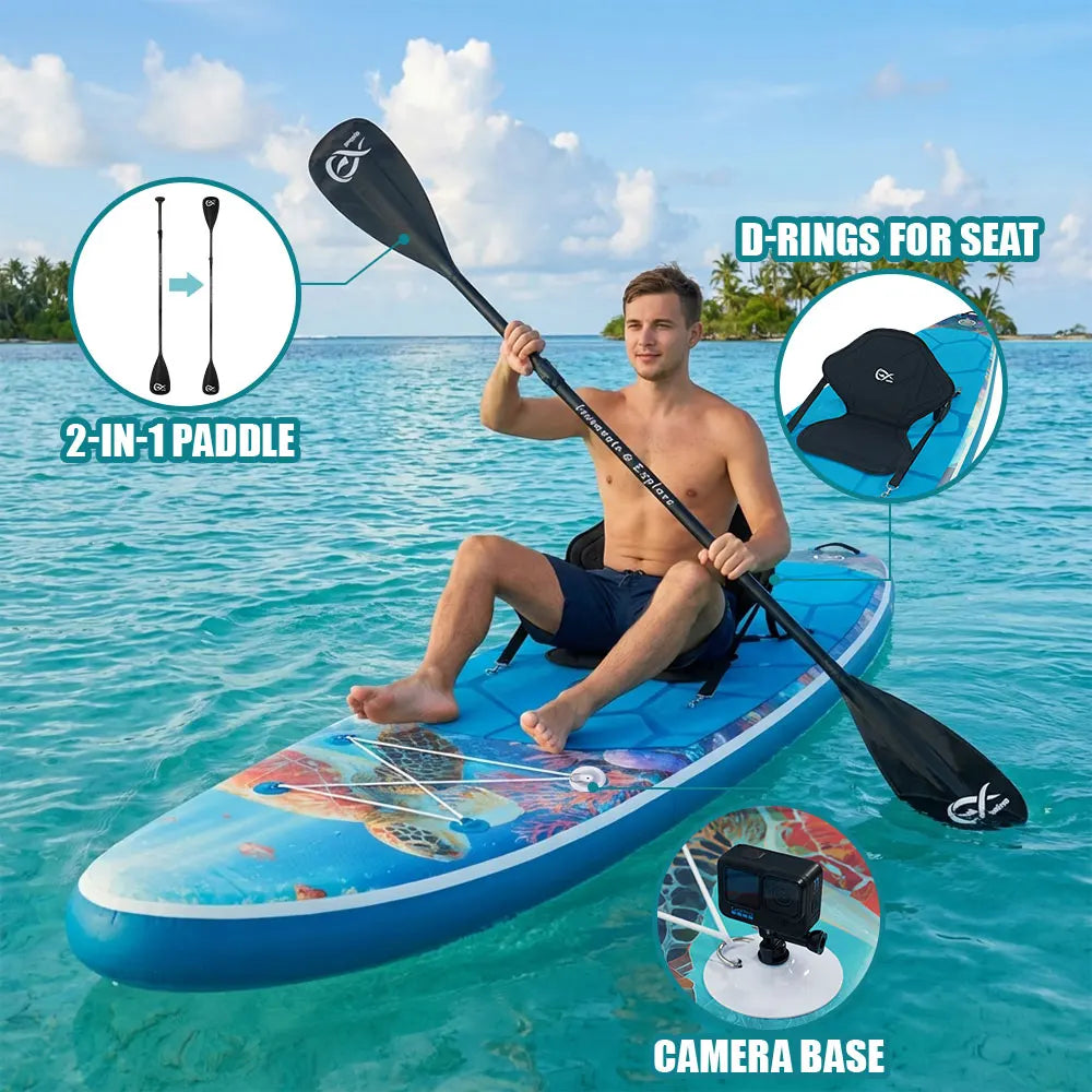 InnoExpo Inflatable Stand Up Paddle Board Non Slip with Accessories