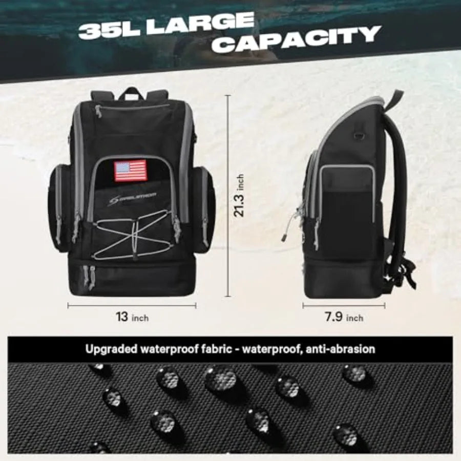 Waterproof Swim Backpack With Separate Shoe And Wet Compartment