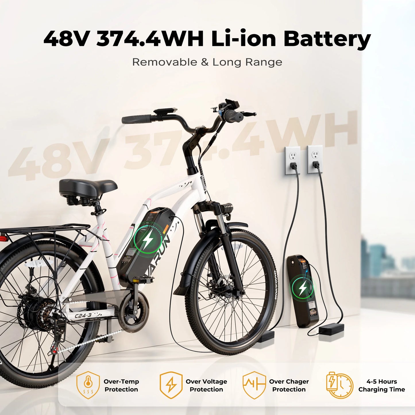 Varun C24-3 Electric City Bike 750W Peak Power Brushless