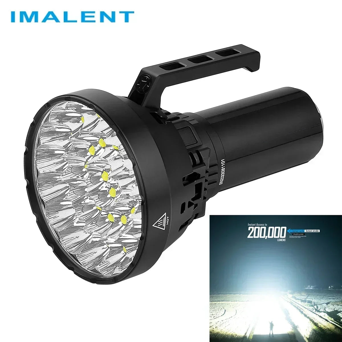 Imalent MS32 200000 Lumens Rechargeable Tactical Flashlight For Outdoors