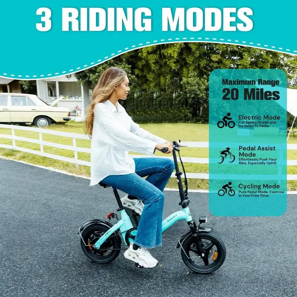 Folding E-Bike, 500W Motor, 36V, 20 MPH, 25 Mile Range