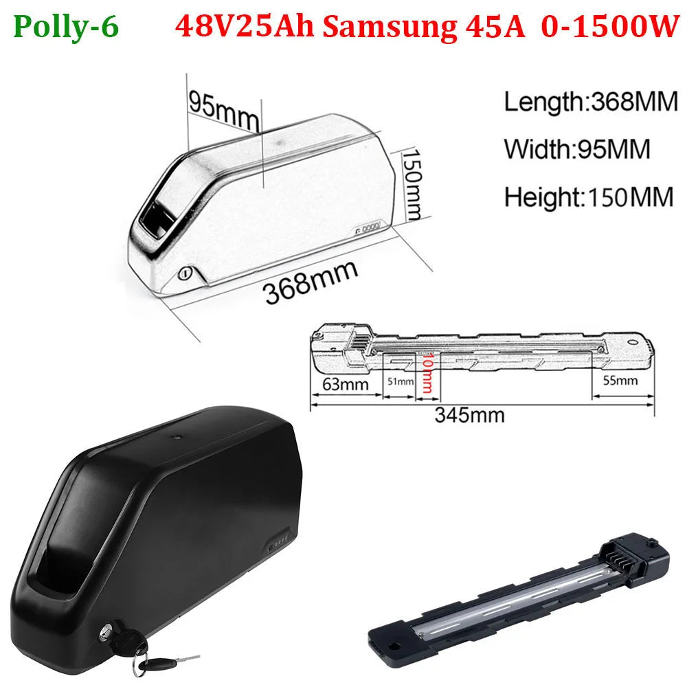 UNITPACKPOWER Ebike Downtube Battery 36V 52V 48V 24Ah