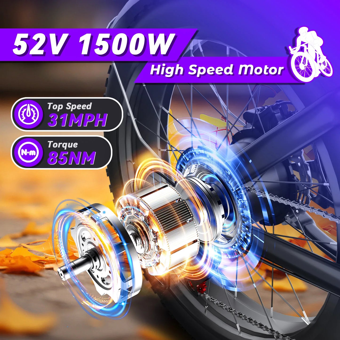 MOOBELO R700 Electric Bike 1500W 52V Battery Full Suspension