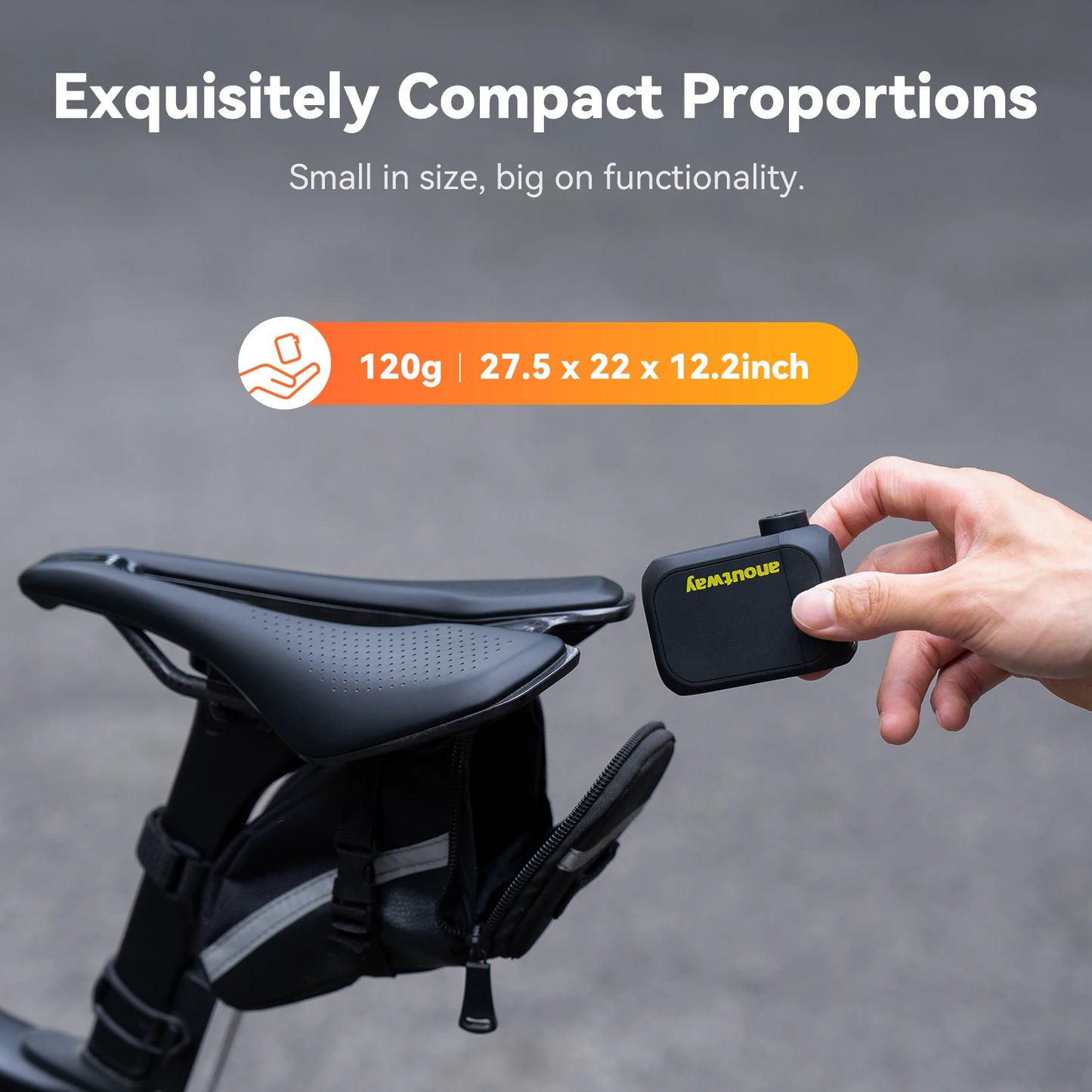 Anoutway AT1 Pro Mini Electric Bike Tire Pump With Screen
