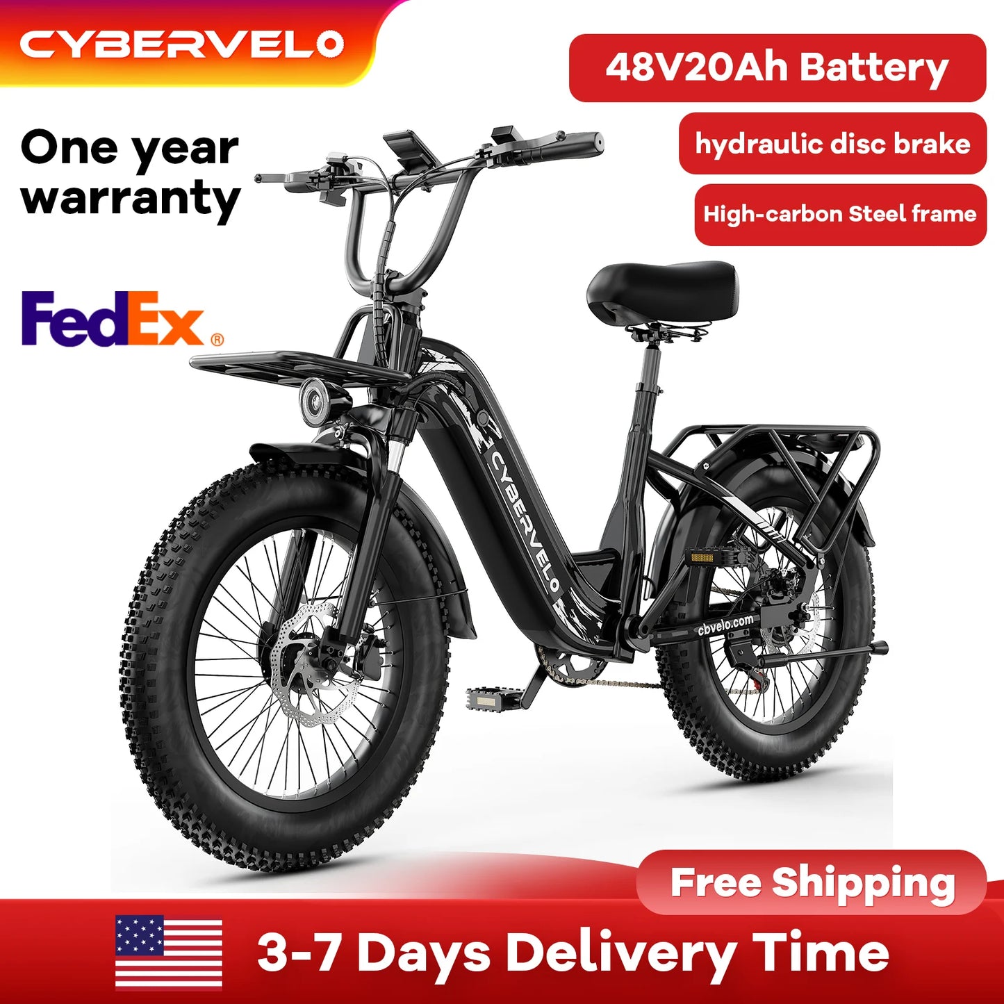 CYBERVELO EK8 Off Road Electric Bike With 1000W Peak