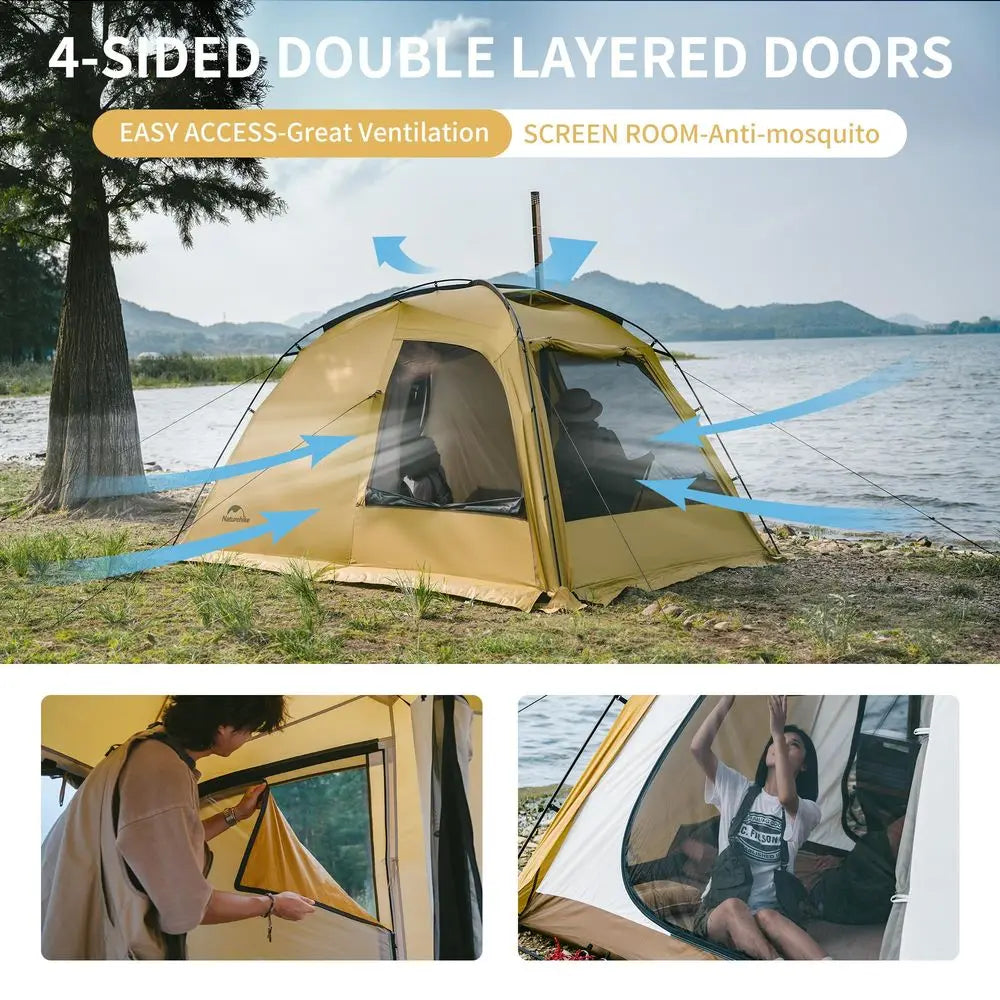 YTYIN Dune Hot Tent With Stove Jack For Eight People