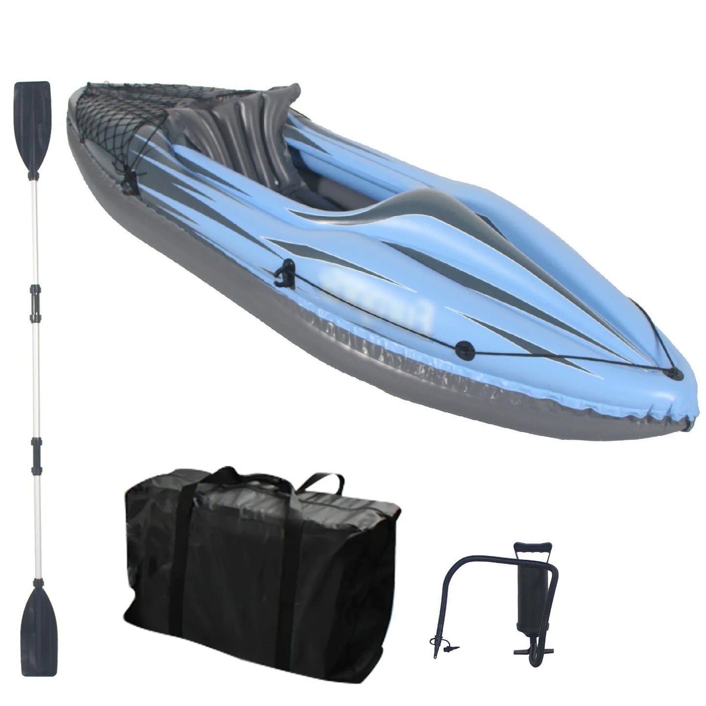 HHSJZWCY Inflatable One Person Kayak Fishing Boat With Paddles