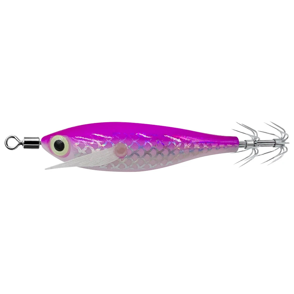 Luminous Squid Lure With 3D Eyes Glow In Dark Bait