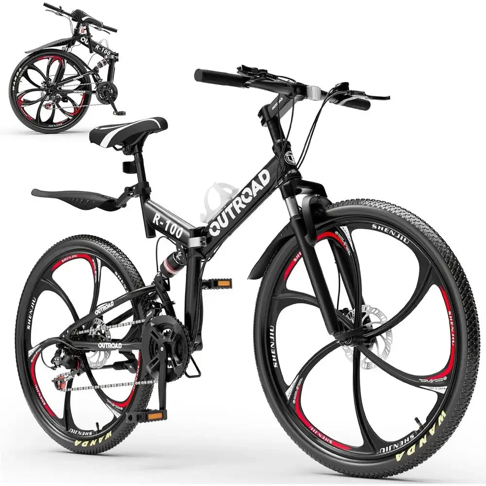 Adult Mountain Bike 21-Speed Full Suspension Dual Disc Brakes Aluminum Frame