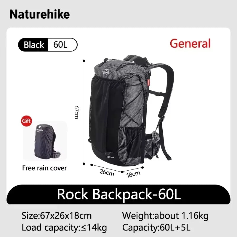 Naturehike Rock Outdoor Backpacks Large Capacity Rain Cover