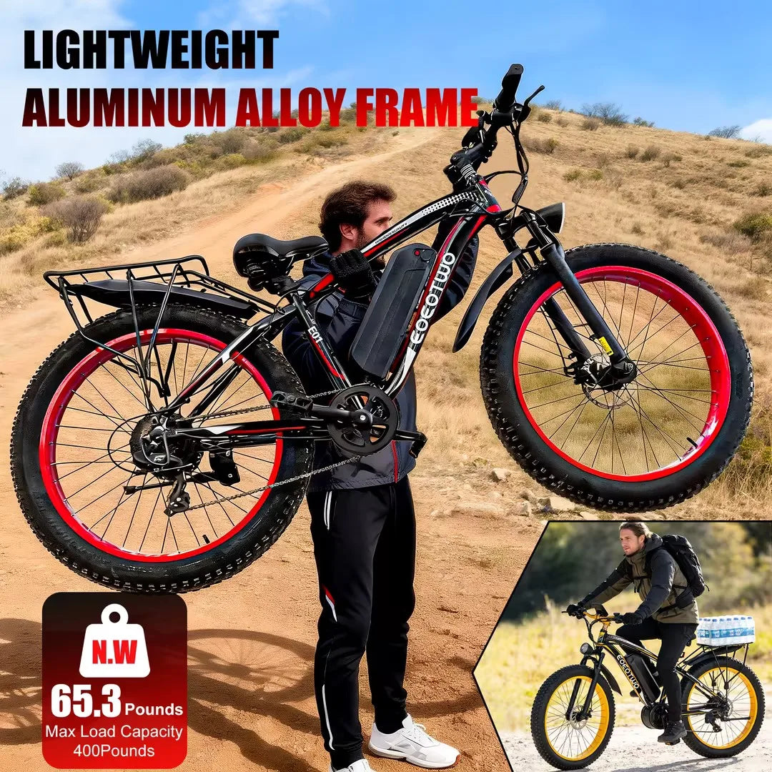 EOEOTWO 1500W Fat Tire Electric All Terrain EBike 34MPH