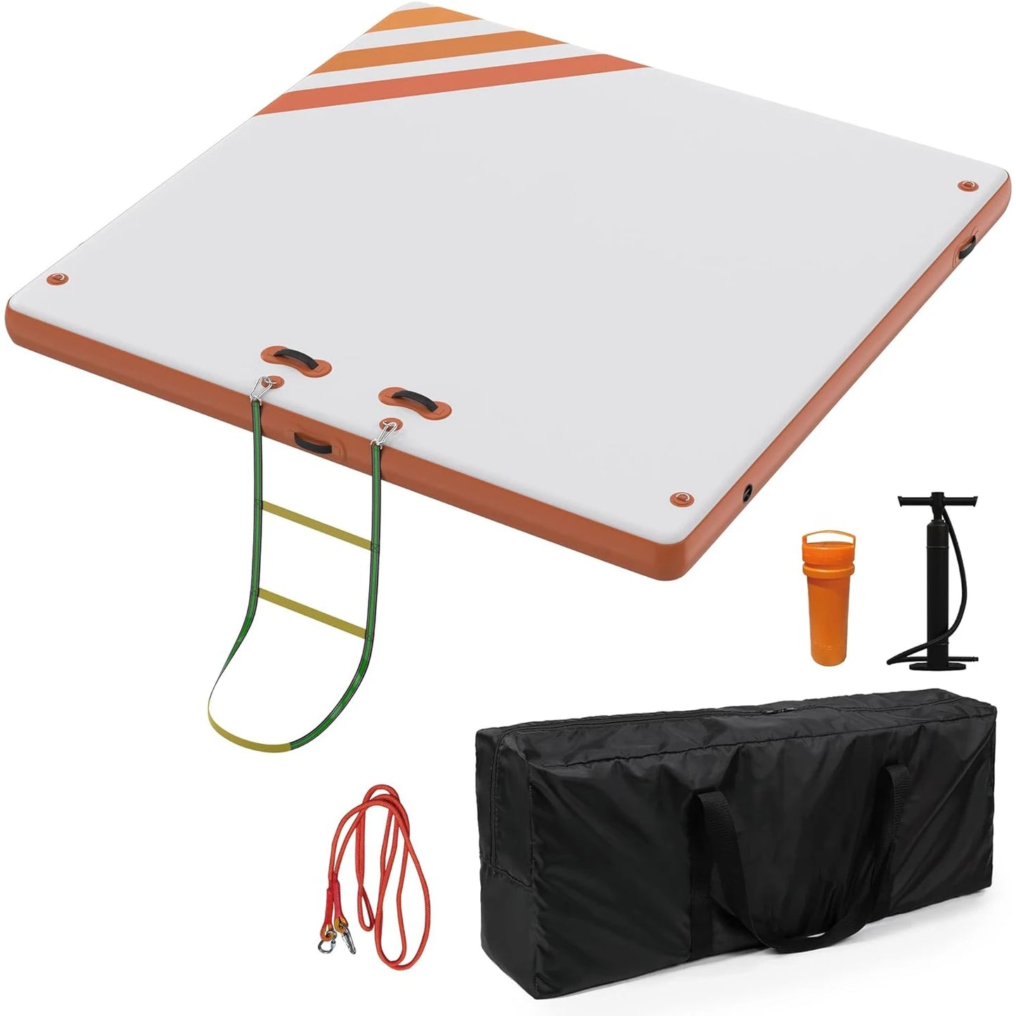 HiMISS Heavy Duty Inflatable Floating Dock for Lake and Pool