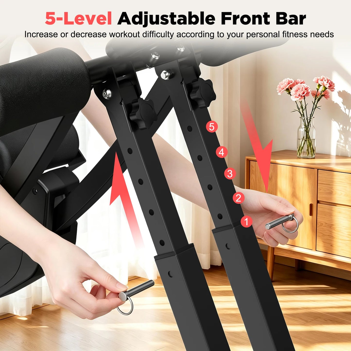 Dual Split-Track Ab Machine Foldable Core Trainer For Home