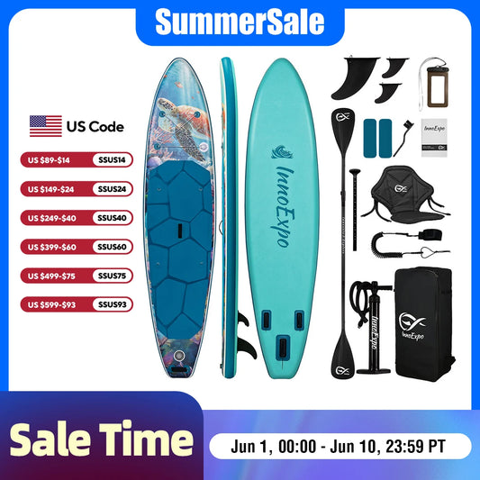 InnoExpo Inflatable Stand Up Paddle Board Non Slip with Accessories