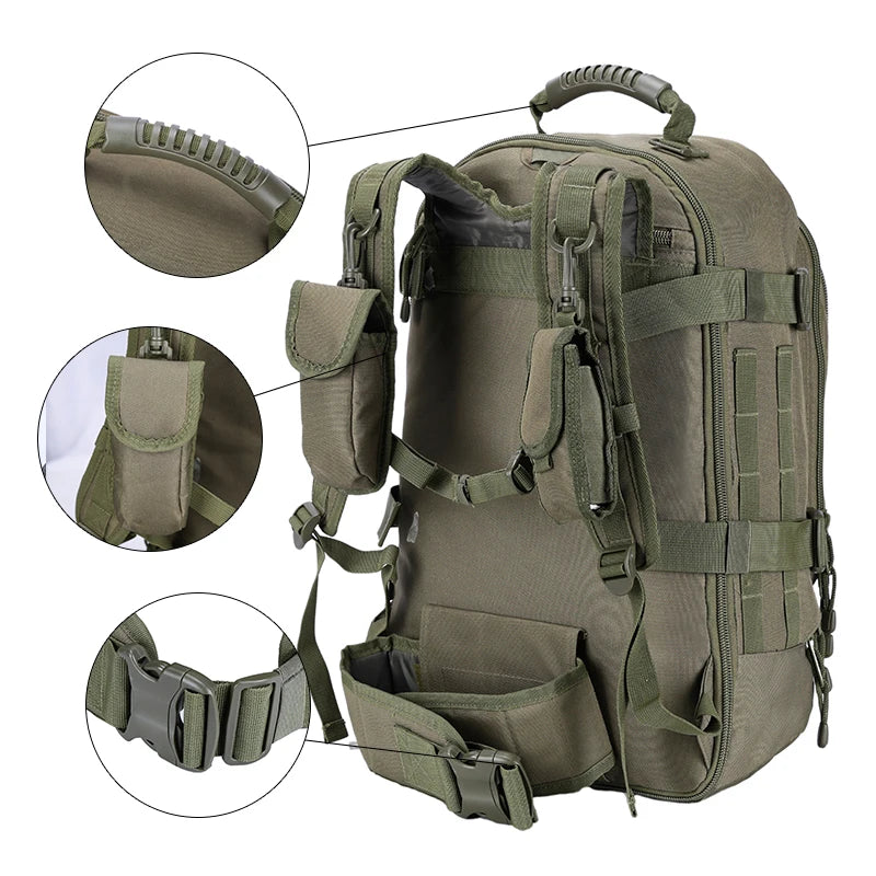 LQARMY Tactical Molle Backpack For Hiking And Camping