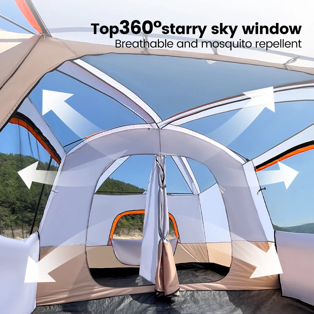 Sonuto Family Tent Windproof With Mosquito Net And Sun Protection