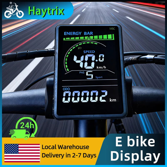 Haytrix-US Electric Bike Speedometer With LCD Display And Odometer