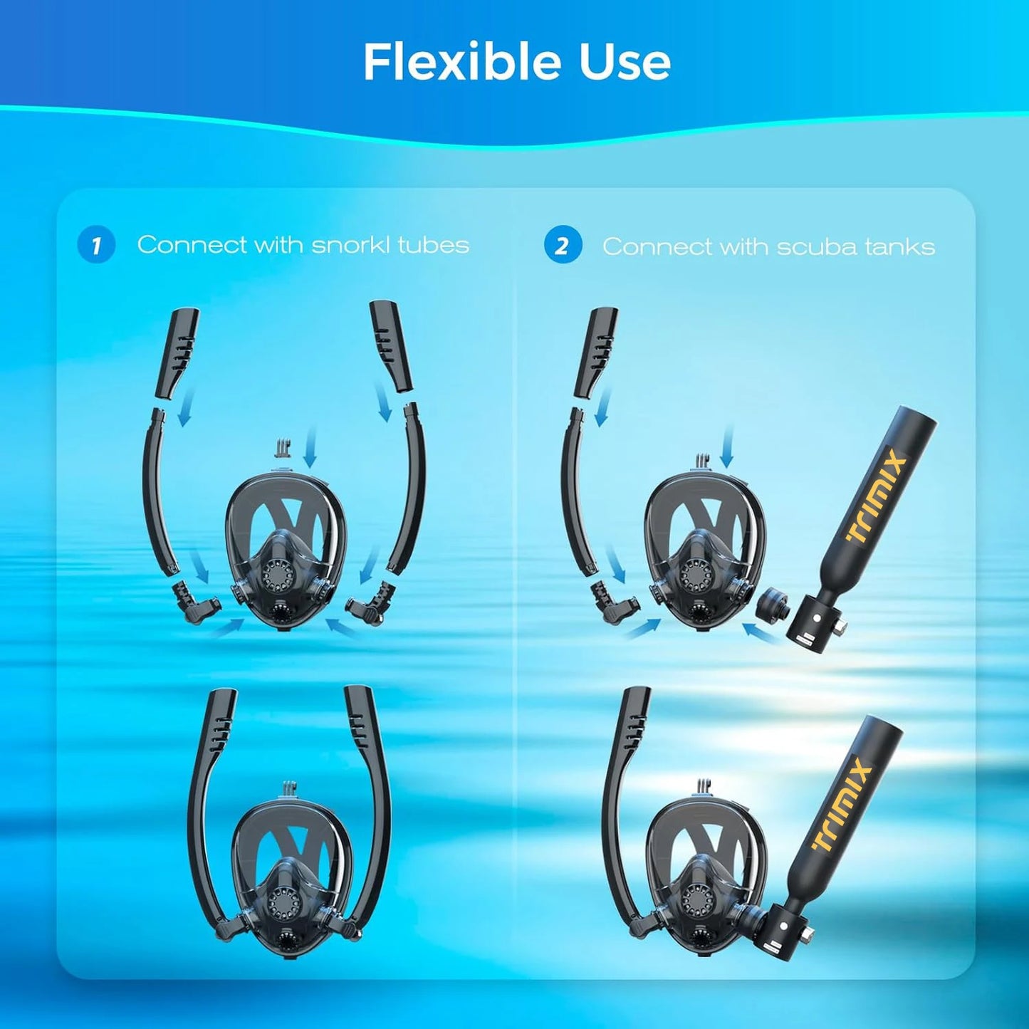 TRIMIX Mini Scuba Lung Tank For Snorkeling And Emergency