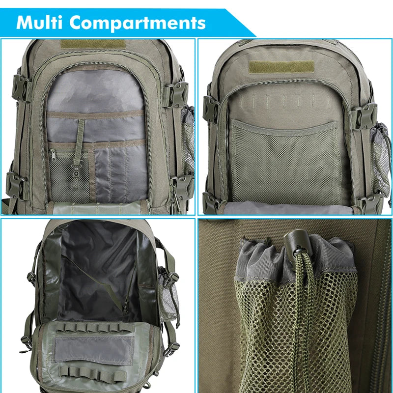 LQARMY Tactical Molle Backpack For Hiking And Camping
