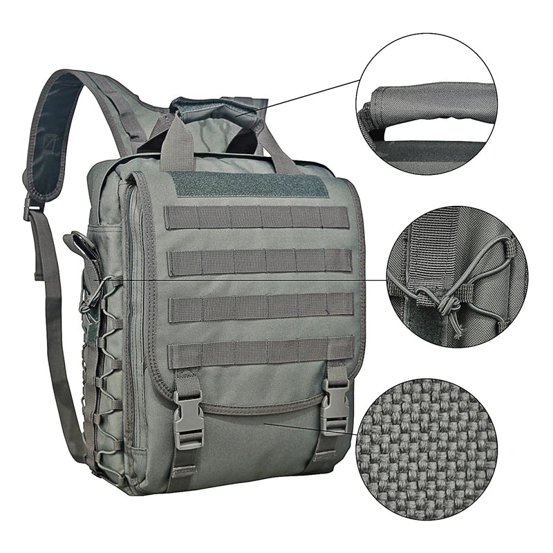 LQARMY Molle Laptop Bag Tactical Messenger Backpack For Outdoor