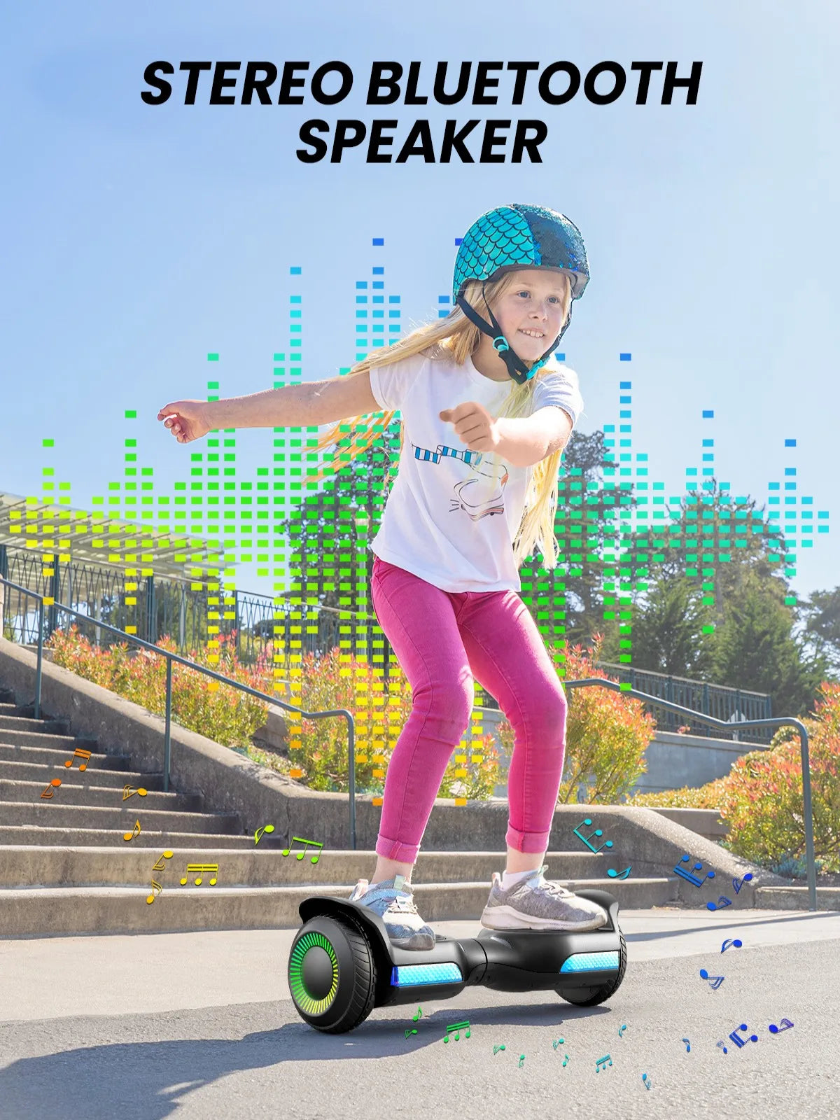 GYROOR Kids Self Balancing Hoverboard All Terrain Bluetooth Speaker
