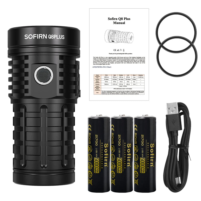 Sofirn Q8 Plus Flashlight 16000lm USB C Anduril 2 Edition