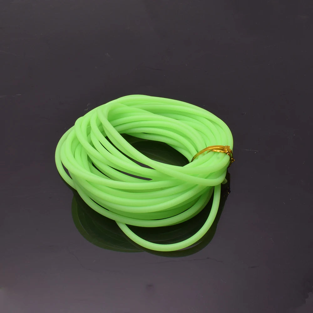 JTUUWRAP Luminous Noctilucent Fishing Line Tubes Silicone Anti Bite