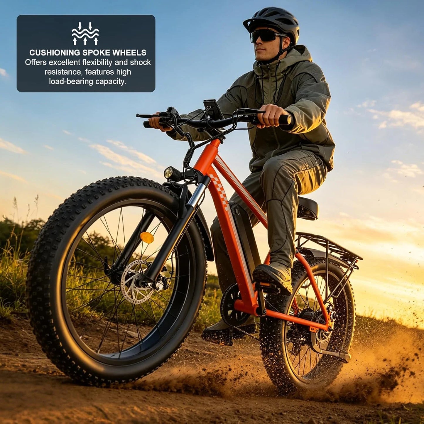 Electric Fat Tire Ebike With 1500W Peak Motor 32 MPH