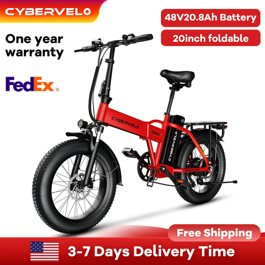CYBERVELO EK4 EK5 1000W Foldable Fat Tire Electric Bike