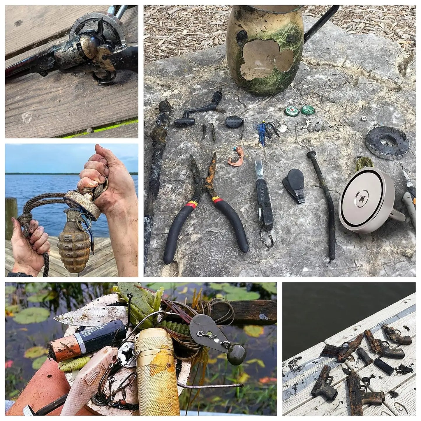 Super Strong 1000 Lbs Fishing Magnet Kit With Waterproof Case